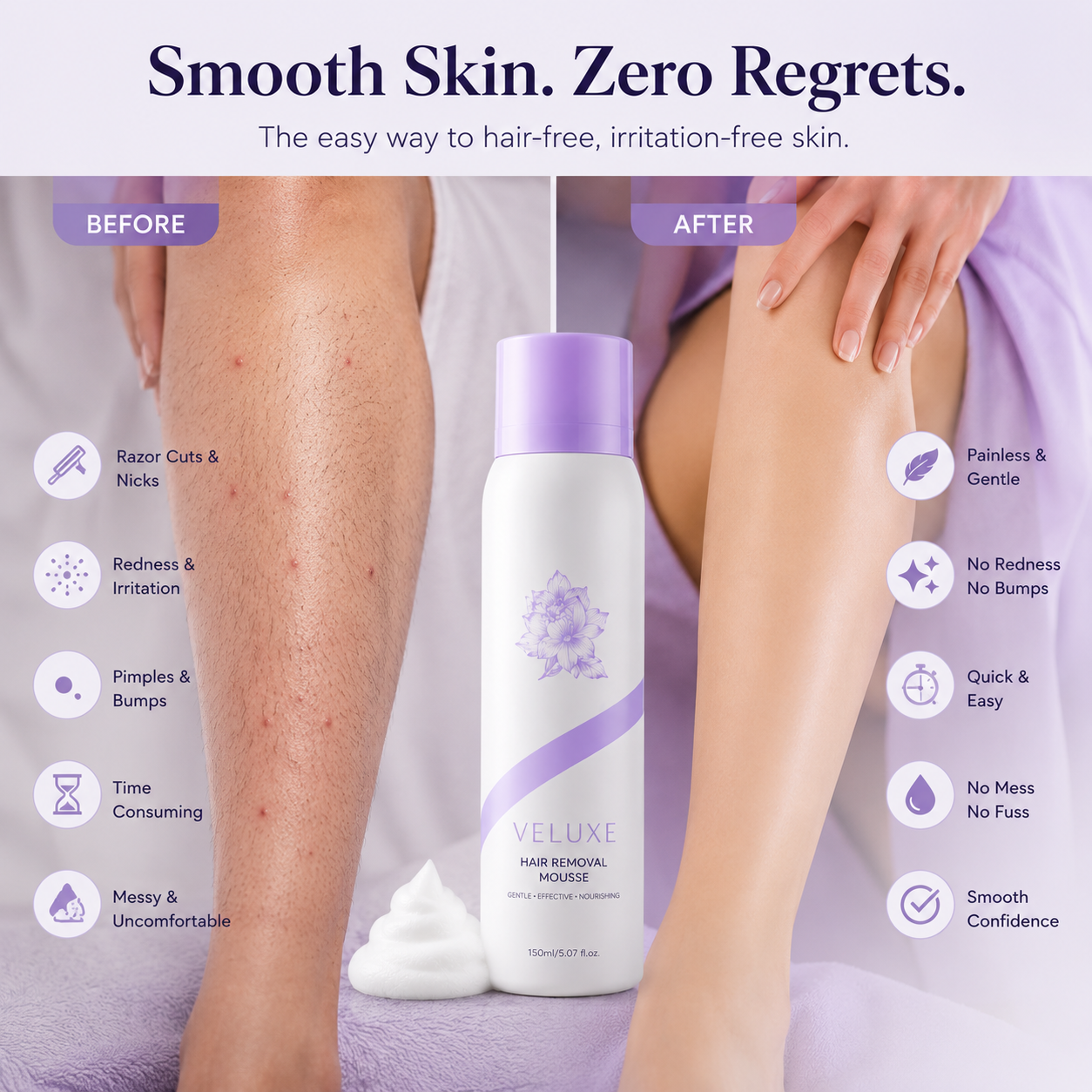 Veluxe Hair Removal Mousse