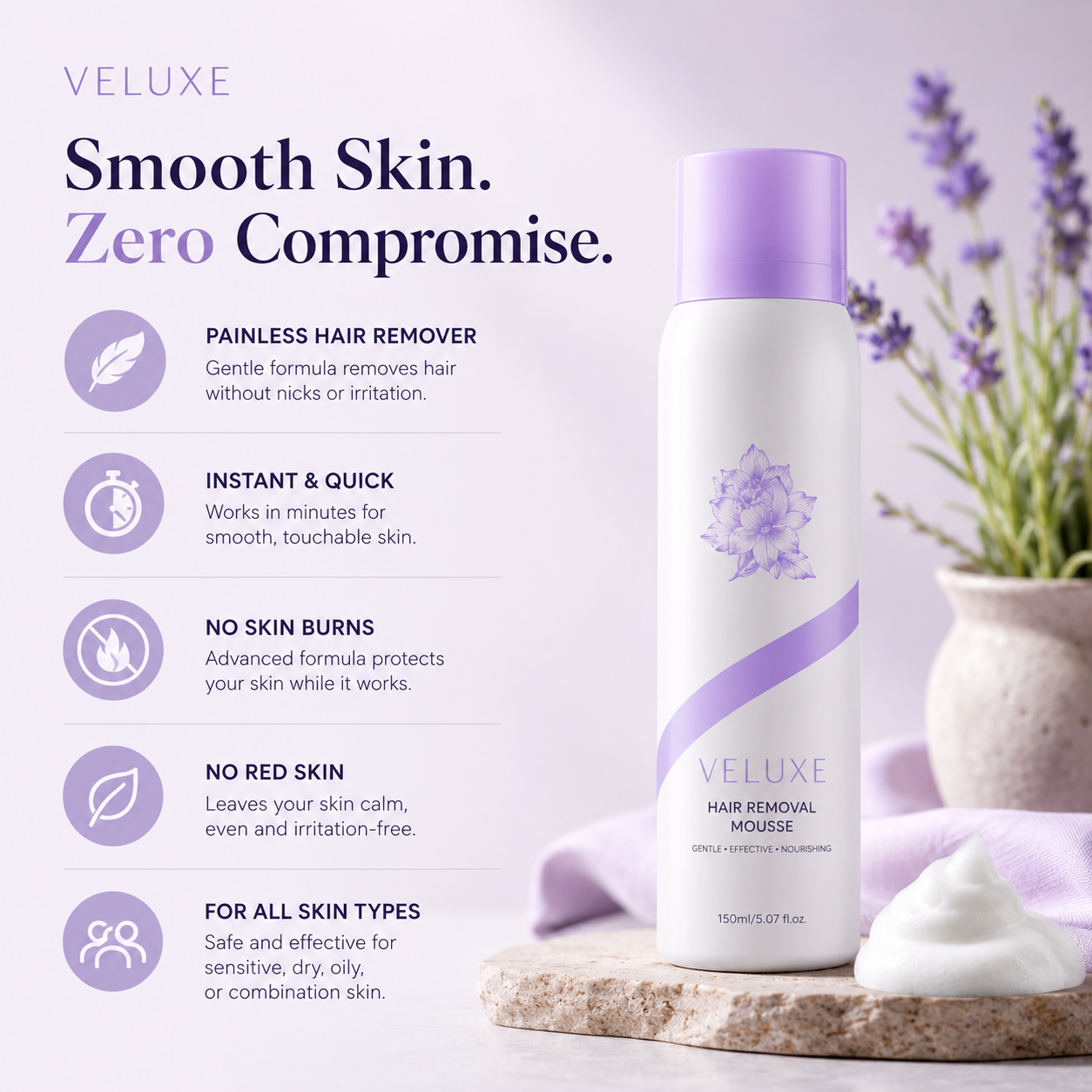 Veluxe Hair Removal Mousse